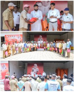 सावंतवाडी स्वच्छ ठेवणाऱ्या हातांची काळजी घेणे हे आमचे कर्तव्य- युवा नेते विशाल परब यांचे प्रतिपादन.!<br><br>भाजप स्थापना दिनानिमित्त स्वच्छता सन्मान सोहळा उत्साहात संपन्न.