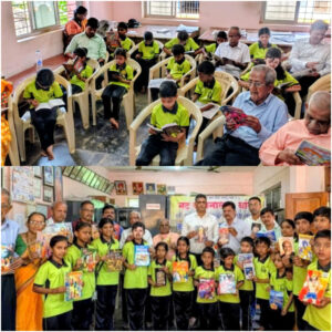 वाचन प्रेरणा दिनी घारपीच्या विद्यार्थ्यांची बांद्यातील ऐतिहासिक नट वाचनालयाला भेट..<br><br>सलग दोन तास केले अवांतर वाचन; १०० टक्के विद्यार्थ्यांनी स्वीकारले वाचनालयाचे सभासदत्व.